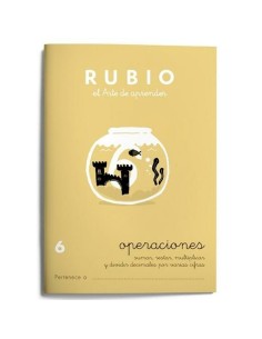 Cahier de maths Rubio Nº 6 A5 Espagnol 20 Volets (10 Unités) 2