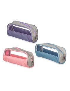 Trousse d'écolier Pincello 444 Bleu Transparent 23 x 5,5 x 8 cm (12 Unités) 2