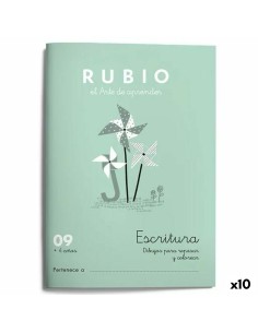 Cahier d'écriture et de calligraphie Rubio Nº09 A5 Espagnol (10 Unités)