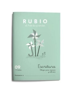 Cahier d'écriture et de calligraphie Rubio Nº09 A5 Espagnol (10 Unités) 2