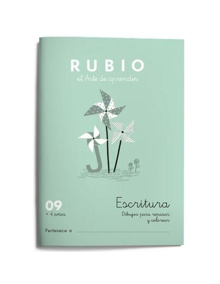 Cahier d'écriture et de calligraphie Rubio Nº09 A5 Espagnol (10 Unités)
