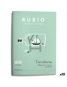 Cahier d'écriture et de calligraphie Rubio Nº10 A5 Espagnol 20 Volets (10 Unités)