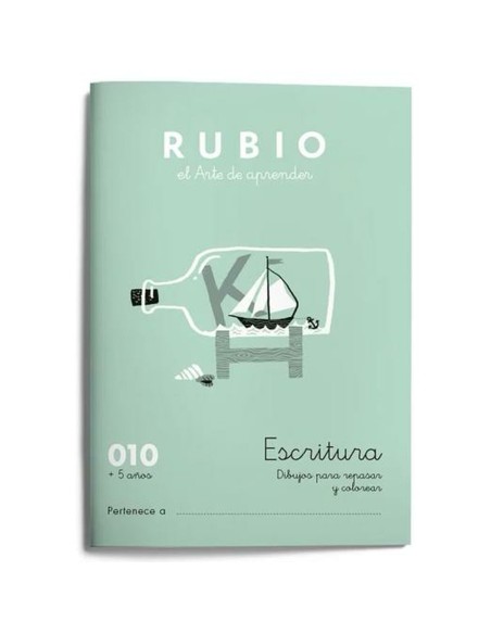 Cahier d'écriture et de calligraphie Rubio Nº10 A5 Espagnol 20 Volets (10 Unités)