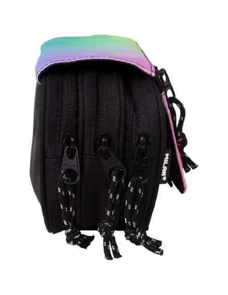 Trousse d'écolier Milan Sunset Noir 13 x 24 x 10 cm