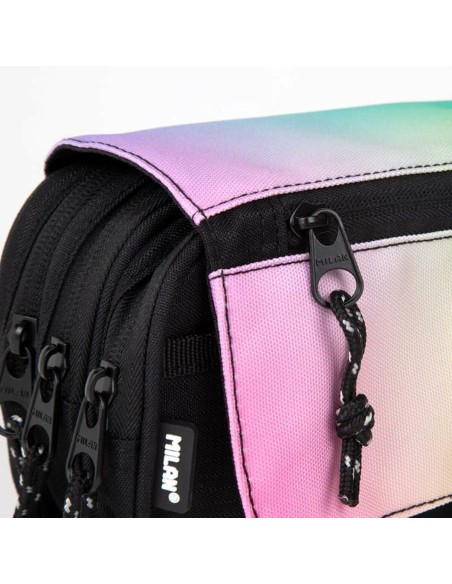 Trousse d'écolier Milan Sunset Noir 13 x 24 x 10 cm