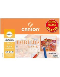 Bloc à dessin Canson Basik Microperforé 130 g/m²