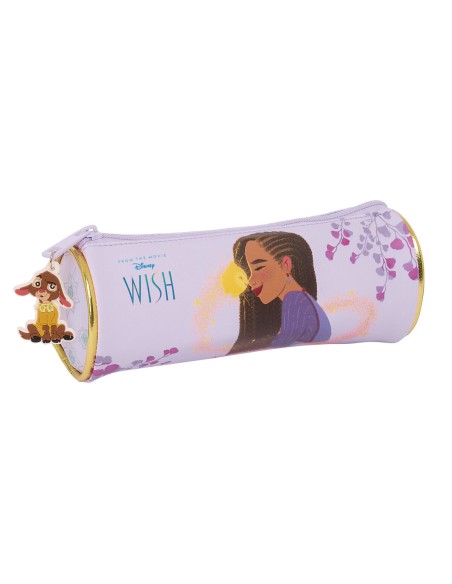 Trousse d'écolier cylindrique Wish Lila 20 x 7 x 7 cm