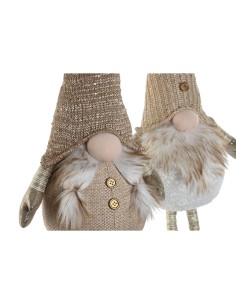 Décorations de Noël Home ESPRIT Blanc Beige Gnome 30 x 20 x 58 cm (2 Unités) 2
