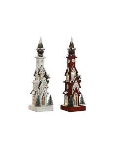 Décorations de Noël Home ESPRIT Blanc Rouge 16 x 14 x 63 cm (2 Unités)