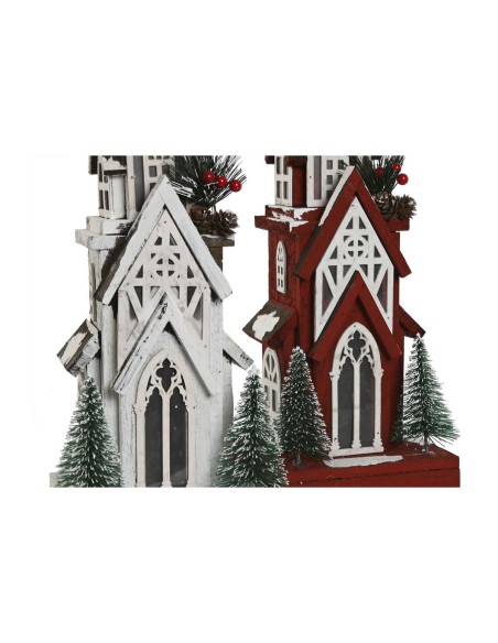 Décorations de Noël Home ESPRIT Blanc Rouge 16 x 14 x 63 cm (2 Unités)