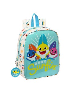 Sac à dos enfant Baby Shark Surfing Bleu Blanc 22 x 27 x 10 cm
