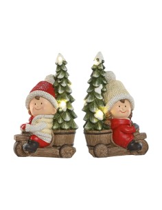 Décorations de Noël Home ESPRIT Rouge Vert 31,5 x 20 x 50 cm (2 Unités)