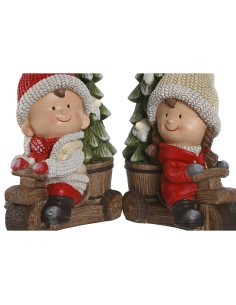 Décorations de Noël Home ESPRIT Rouge Vert 31,5 x 20 x 50 cm (2 Unités) 2