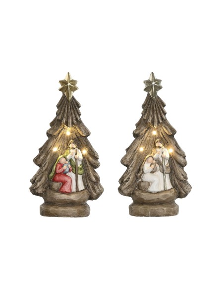 Crèche de Noël Home ESPRIT Vert Gris Magnésium 23 x 13,5 x 45 cm (2 Unités)