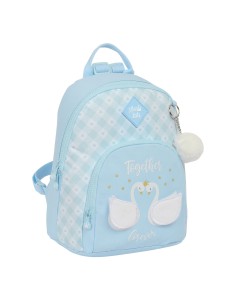 Sac à dos Glow Lab Cisnes Mini Bleu clair 25 x 30 x 13 cm