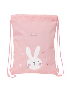 Sac à dos serré par des ficelles Safta Bunny Rose 26 x 34 x 1 cm