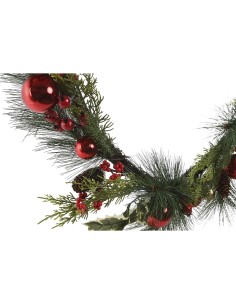 Guirlande de Noël Home ESPRIT Rouge Vert Polyéthylène 23 x 11,5 x 180 cm (2 Unités) 2