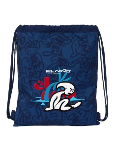 Sac à dos serré par des ficelles El Niño Paradise Blue marine 35 x 40 x 1 cm