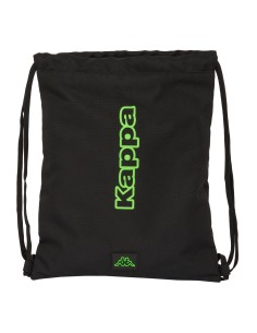 Sac à dos serré par des ficelles Kappa Black Noir 35 x 40 x 1 cm