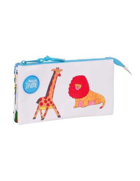 Trousse Fourre-Tout Double Algo de Jaime Blanc 22 x 12 x 3 cm