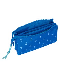 Trousse Fourre-Tout Double Donald Bleu 22 x 12 x 3 cm 2