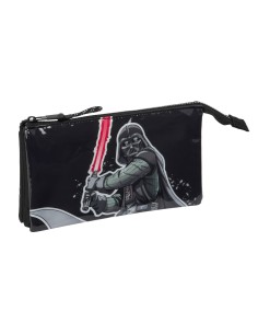 Trousse Fourre-Tout Double Star Wars The fighter Noir 22 x 12 x 3 cm