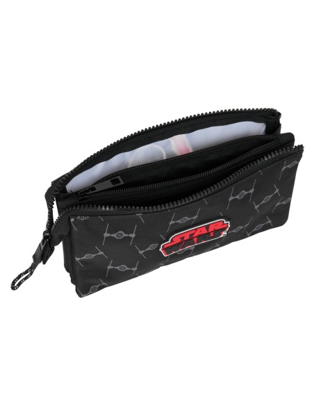 Trousse Fourre-Tout Double Star Wars The fighter Noir 22 x 12 x 3 cm