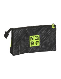 Trousse Fourre-Tout Triple Nerf Get ready Noir 22 x 12 x 3 cm