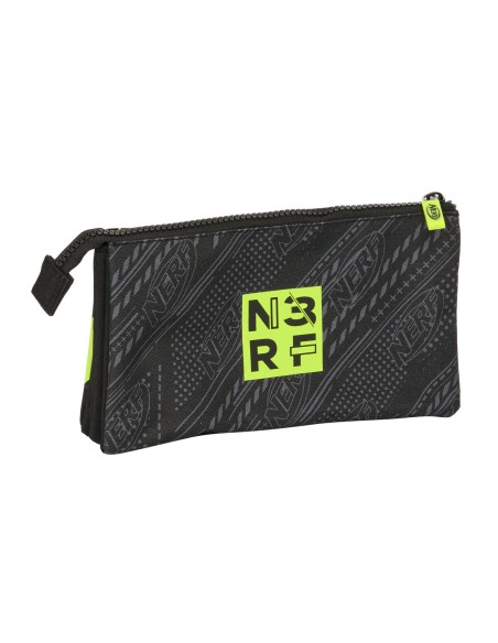 Trousse Fourre-Tout Triple Nerf Get ready Noir 22 x 12 x 3 cm
