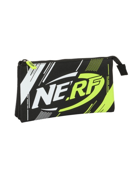 Trousse Fourre-Tout Triple Nerf Get ready Noir 22 x 12 x 3 cm