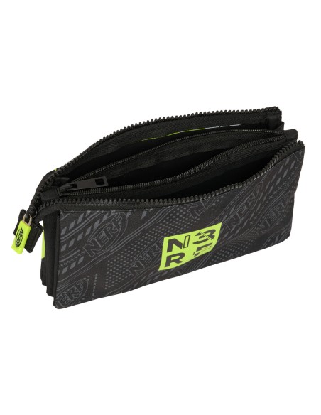 Trousse Fourre-Tout Triple Nerf Get ready Noir 22 x 12 x 3 cm