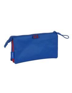 Trousse Fourre-Tout Double F.C. Barcelona Bleu Bordeaux 22 x 12 x 3 cm 2