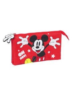 Trousse Fourre-Tout Double Mickey Mouse Clubhouse Fantastic Bleu Rouge 22 x 12 x 3 cm