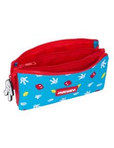 Trousse Fourre-Tout Double Mickey Mouse Clubhouse Fantastic Bleu Rouge 22 x 12 x 3 cm 2