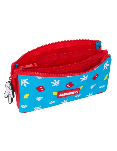 Trousse Fourre-Tout Double Mickey Mouse Clubhouse Fantastic Bleu Rouge 22 x 12 x 3 cm