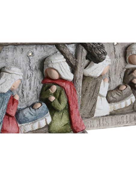 Crèche de Noël Home ESPRIT Vert Gris Magnésium 27,5 x 10,5 x 34,5 cm (2 Unités)