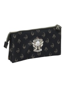 Trousse Fourre-Tout Double The Mandalorian This is the way Noir 22 x 12 x 3 cm 2