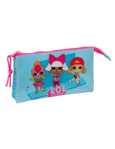 Trousse Fourre-Tout Double LOL Surprise! Divas Bleu 22 x 12 x 3 cm