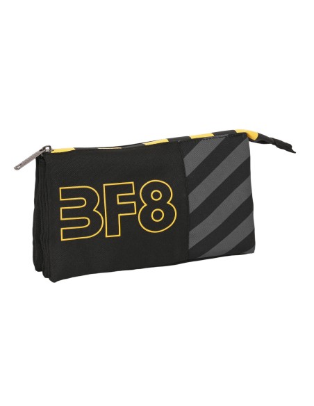 Trousse Fourre-Tout Triple BlackFit8 Zone Noir 22 x 12 x 3 cm