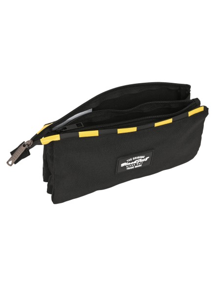 Trousse Fourre-Tout Triple BlackFit8 Zone Noir 22 x 12 x 3 cm