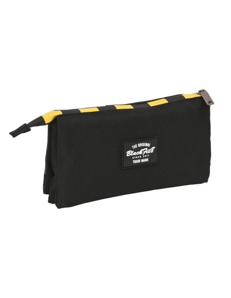 Trousse Fourre-Tout Triple BlackFit8 Zone Noir 22 x 12 x 3 cm