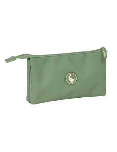 Trousse Fourre-Tout Triple El Ganso Vert 22 x 12 x 3 cm 2