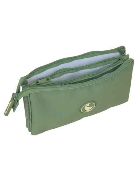 Trousse Fourre-Tout Triple El Ganso Vert 22 x 12 x 3 cm