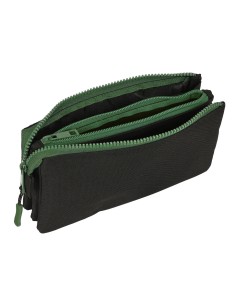 Trousse Fourre-Tout Triple Munich Caviar Noir 22 x 12 x 3 cm 2