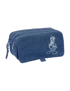 Trousse Fourre-Tout Triple Donald Bleu 21,5 x 10 x 8 cm