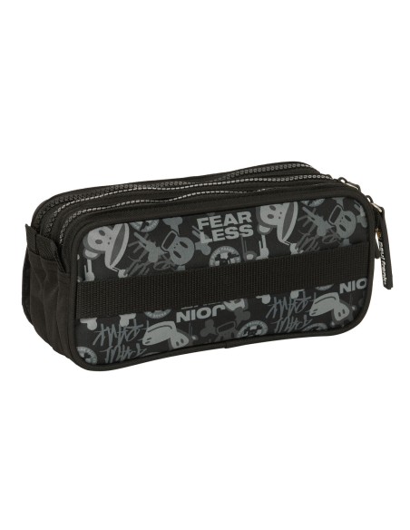 Trousse Fourre-Tout Double Paul Frank Join the fun Noir 21,5 x 10 x 8 cm