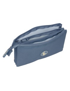 Trousse Fourre-Tout Triple El Ganso Bleu 22 x 12 x 3 cm 2