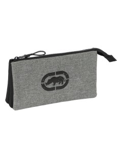 Trousse Fourre-Tout Triple Eckō Unltd. Rhino Noir Gris 22 x 12 x 3 cm