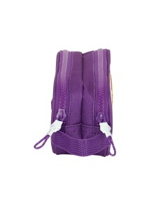 Trousse Fourre-Tout Double Real Valladolid C.F. Blanc Violet 21 x 8 x 6 cm 2