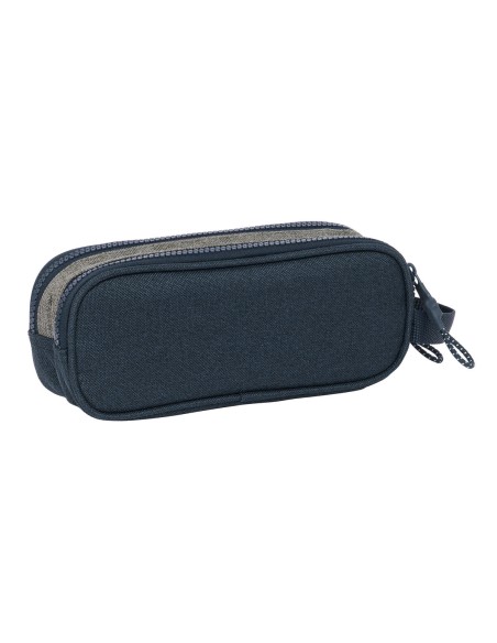 Trousse Fourre-Tout Double Kappa Dark navy Gris Blue marine 21 x 8 x 6 cm